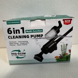 Charmshine 6 in 1 Aquarium Cleaning Pump Fish Tank Vacuum